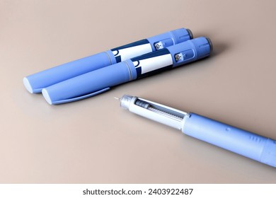 Ozempic Insulin injection pen or insulin cartridge pen for diabetics. Medical equipment for diabetes parients. - Powered by Shutterstock