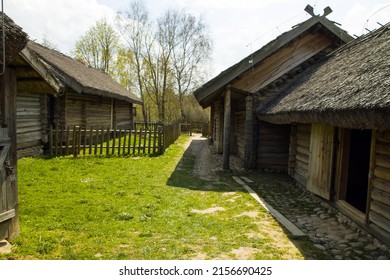 Ozertso village, Minsk region, Belarus - May 7 2022: BELARUSIAN STATE MUSEUM OF FOLK ARCHITECTURE AND EVERYDAY LIFE