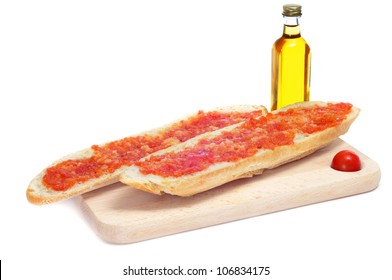 Pa Amb Tomaquet, Bread With Tomato, Typical Of Catalonia, Spain