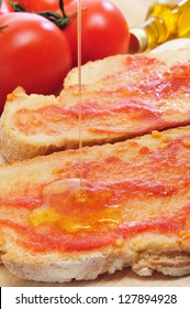 Pa Amb Tomaquet, Bread With Tomato, Typical Of Catalonia, Spain