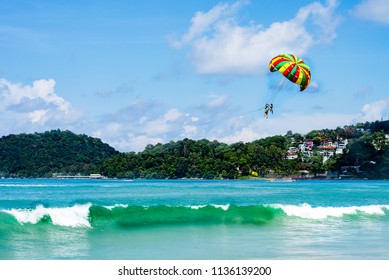 Pa Tong beach in Phuket province is one of the most visited beach in Thailand. It is beautiful and full of fun. Beside parasailing, you can ride bike around the city, snorkel and night life is crazy!