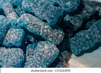 PA / USA - March 19, 2020: Closeup Of Blue Sour Patch Kids 