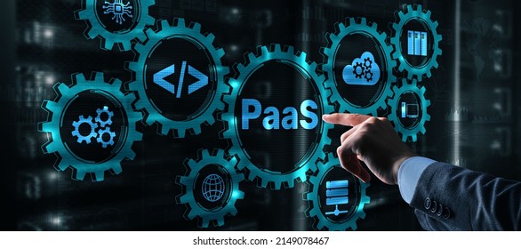 PaaS Platform As A Service. Cloud Computing Services Concept