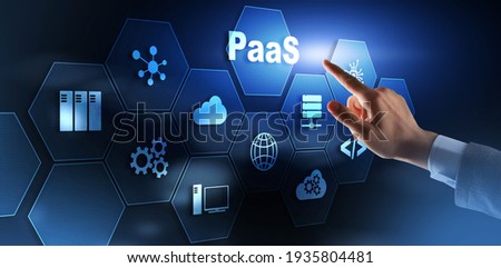 PaaS Platform as a service. Cloud computing services concept
