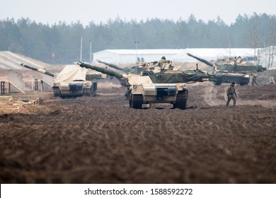 Pabrade/Lithuania December 13, 2019
US Army 9th Regiment 1st Army Battalion From Fort Hood, Texas, Is Training An Abrams Combat Tank.