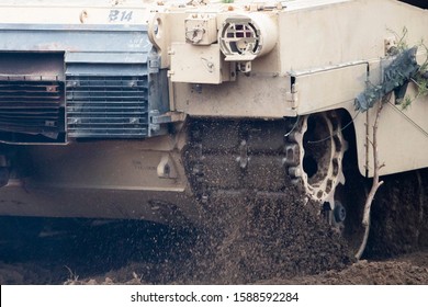 Pabrade/Lithuania December 13, 2019
US Army 9th Regiment 1st Army Battalion From Fort Hood, Texas, Is Training An Abrams Combat Tank.