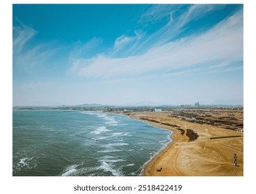 pacasmayo peru beach lighthouse dock - Powered by Shutterstock