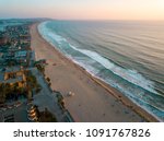 Pacific beach and the surrounding Mission bay in San Diego California aerial