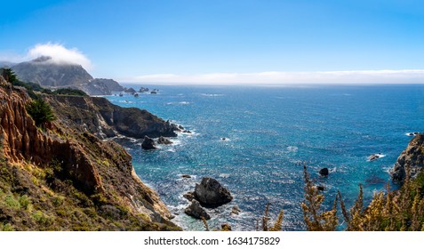 Pacific Coast Highway (Highway 1) At Southern End Of Big Sur, California Near Bixby Bridge (Rocky Creek Bridge)