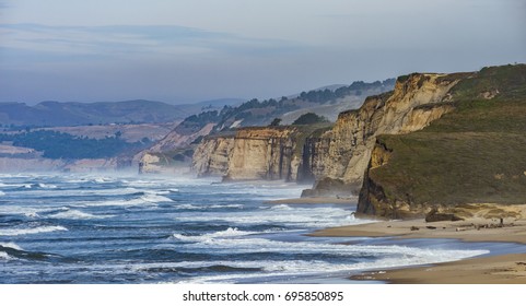 The Pacific Coastline south of Half Moon Bay, California.