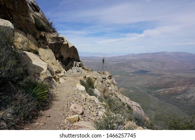 Pacific Crest Trail on a rim in the Anza-Borrego Desert, California