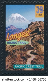 Pacific crest trail postage stamp stock photo circa2006
