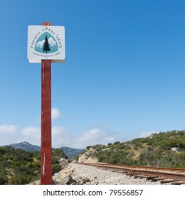 Pacific Crest Trail Sign in California, USA