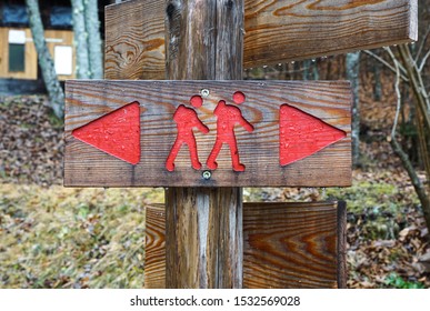 Pacific Crest Trail Sign On Wooden Post