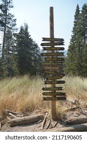 Pacific Crest Trail Sign At Reds Meadow