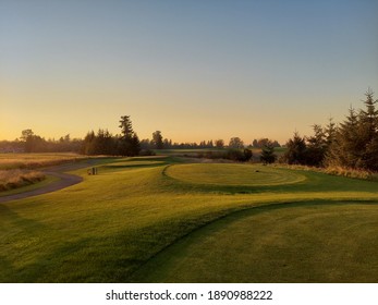 Pacific Northwest Golf Courses at Sunset
