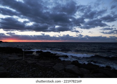 Pacific Ocean Sunset In Japan