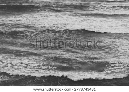 Pacific Ocean Wave Patterns at Sunset California Coast