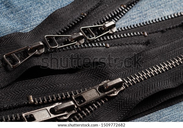 Pack Black Metal Antique Zippers Stripes Stock Photo (Edit Now) 1509772682