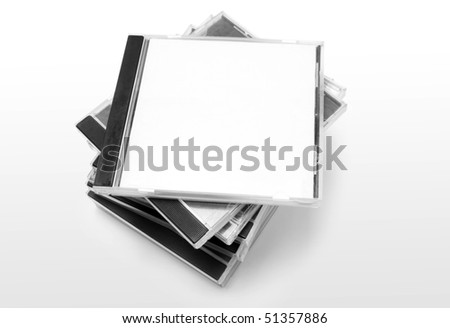 Pack of boxes from disks isolated on white background
