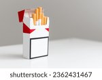 Pack of Cigarettes With Copy Space Isolated on White Background.