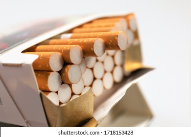 pack of cigarettes tobacco smoke - Shutterstock ID 1718153428