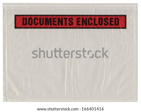 the pack for documents, documents enclosed  