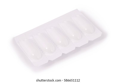 Pack Medical Suppositories Isolated On White Stock Photo 586651112 ...