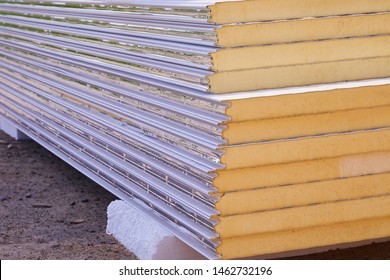 Pack Of Sustainable Echo Absorber Sandwich Panel For Wall. Fiber Material For Wall Building.