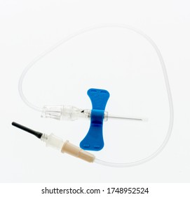 A Package Of A Butterly Catheter Needle Used For IV On An Isolated Background