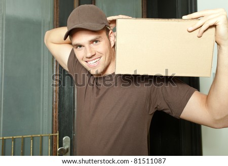 package on shoulder