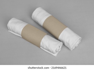 Package With T-Shirt Roll Mockup Template