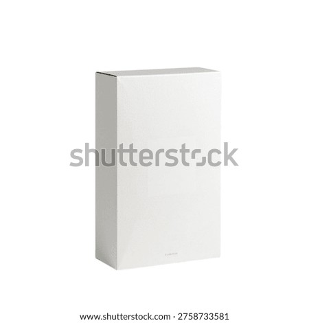 Packaging box white mockup, plain white packaging box for mockup.