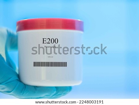 Packaging with nutritional supplements E200 preservative