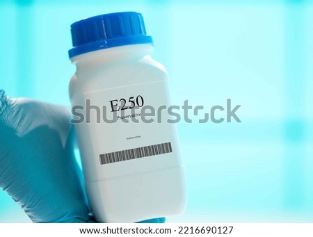 Packaging with nutritional supplements E250 preservative