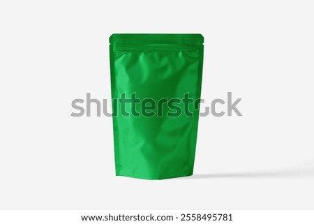 Packaging Pouch Mockup On Solid Color Background