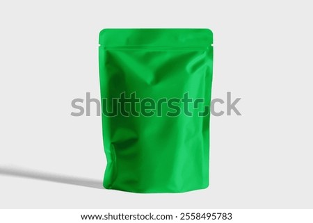 Packaging Pouch Mockup On Solid Color Background