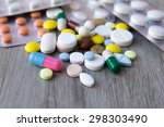 Packaging of tablets and pills on the table. Medicine