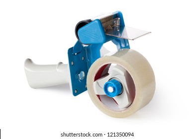 Packaging Tape Gun Dispenser Isolated Over White