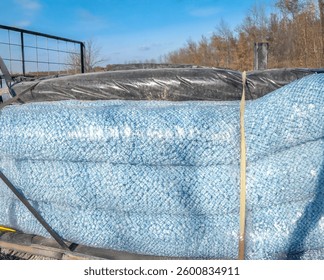  packed bed material for constructing a rural residential septic leaching field for wastewater treatment