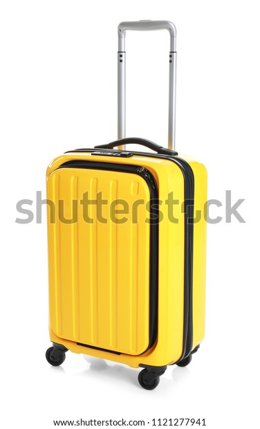 neon yellow suitcase