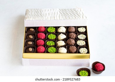 Packed Chocolate Assortment Packed Truffle Chocolates Stock Photo ...