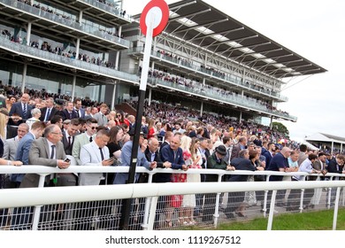Packed Crowd Winning Post Front Knavesmire Stock Photo 1119267512