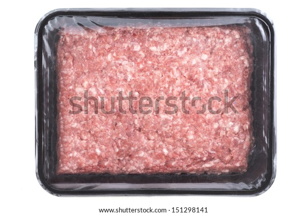 Download Packed Mince Meat Black Tray Stock Photo (Edit Now) 151298141