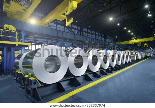 Packed\
rolls of steel sheet, Cold rolled steel\
coils