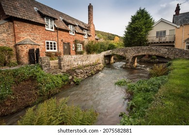 Packhorse Bridge And Ford In Devon, England