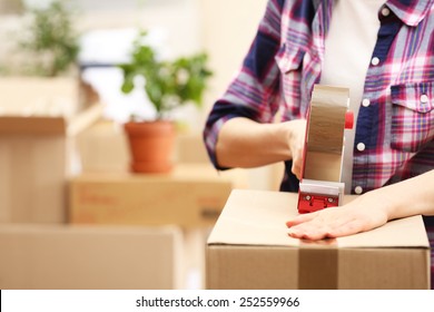 Packing Boxes Close-up