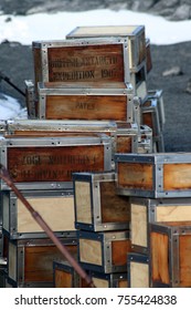 Packing Cases At Sir Ernest Shackleton's Hut, McMurdo Sound, Antarctica.