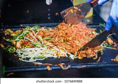 Pad Thai Cooking. Street Food