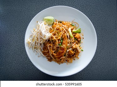 Pad Thai Isolated On The Table